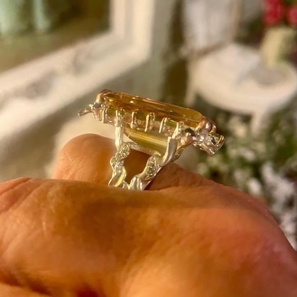Citrine and gemstone ring - Picture 3 of 16